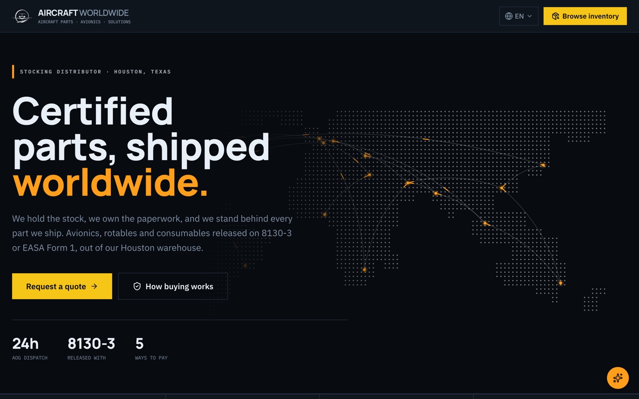 Aircraft Worldwide website